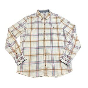Toad&Co Airsmyth Long Sleeve Shirt Men's Large Plaid Cotton Button Down T2241915